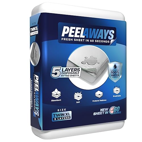 PEELAWAYS Waterproof Disposable Bed Sheets – for Use in Home