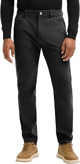 HOTake Men's Lightweight Stretch Corduroy Chino Pants - Straight Fit, Breathable, Soft & Versatile for Casual Office Wear