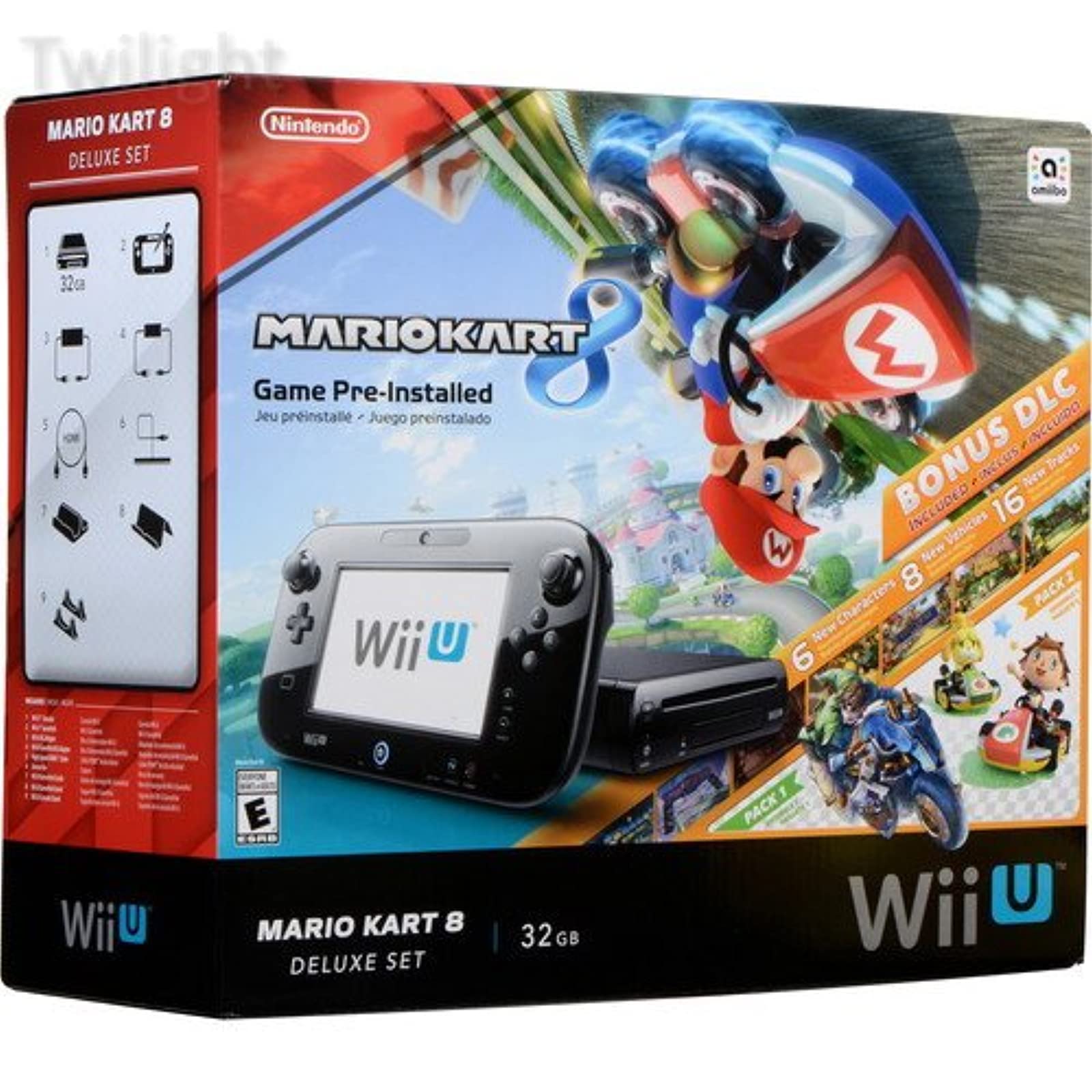 Amazon.com: Nintendo Wii U Mario Kart 8 Deluxe Bundle (Black