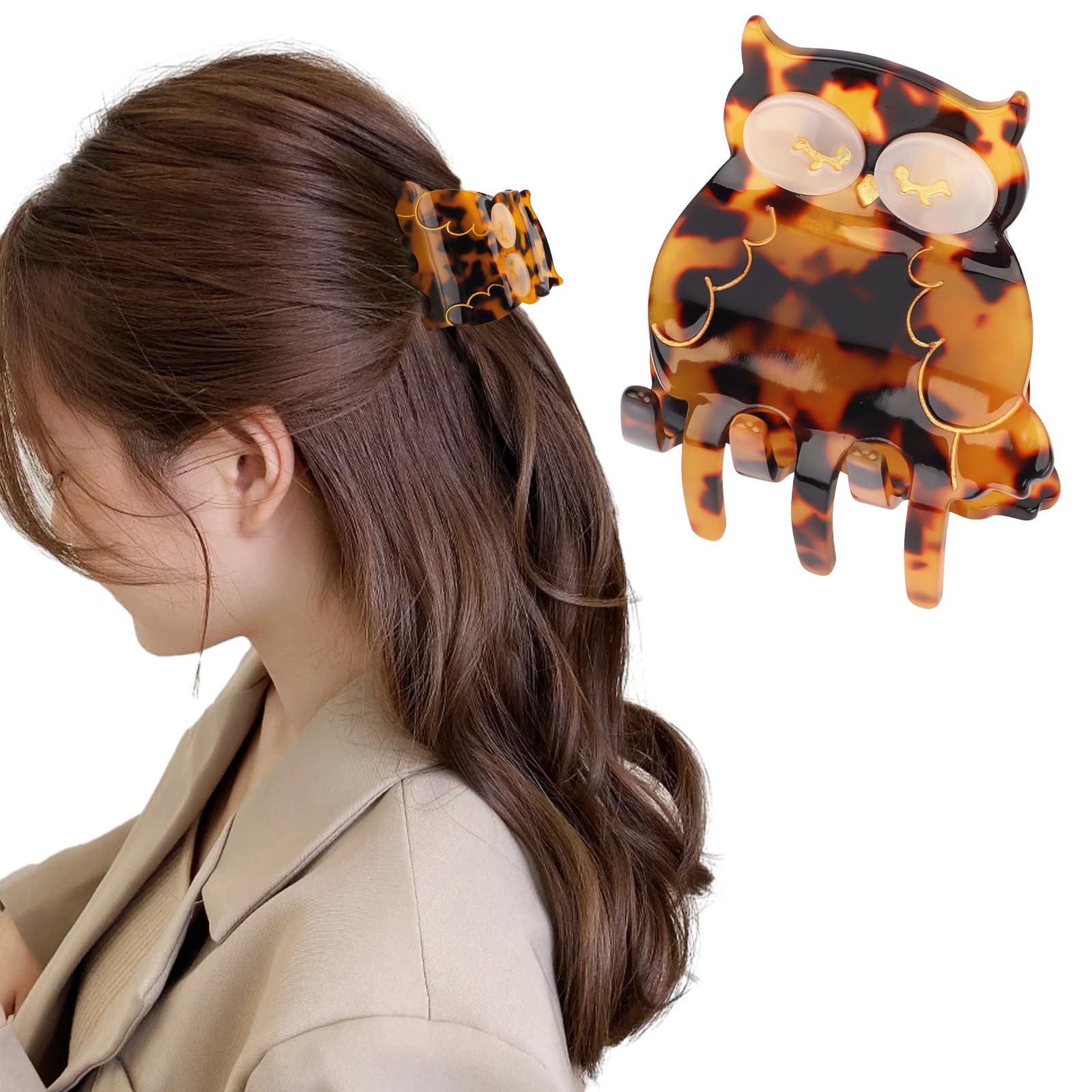 ꫛꫀꪝ【フクロウ】ベビーヘアクリップ　キッズヘアクリップ　ヘアピン 楽天市場】132013 61 【Mimi&Lula】 Oscar owl clips CHESTNUT