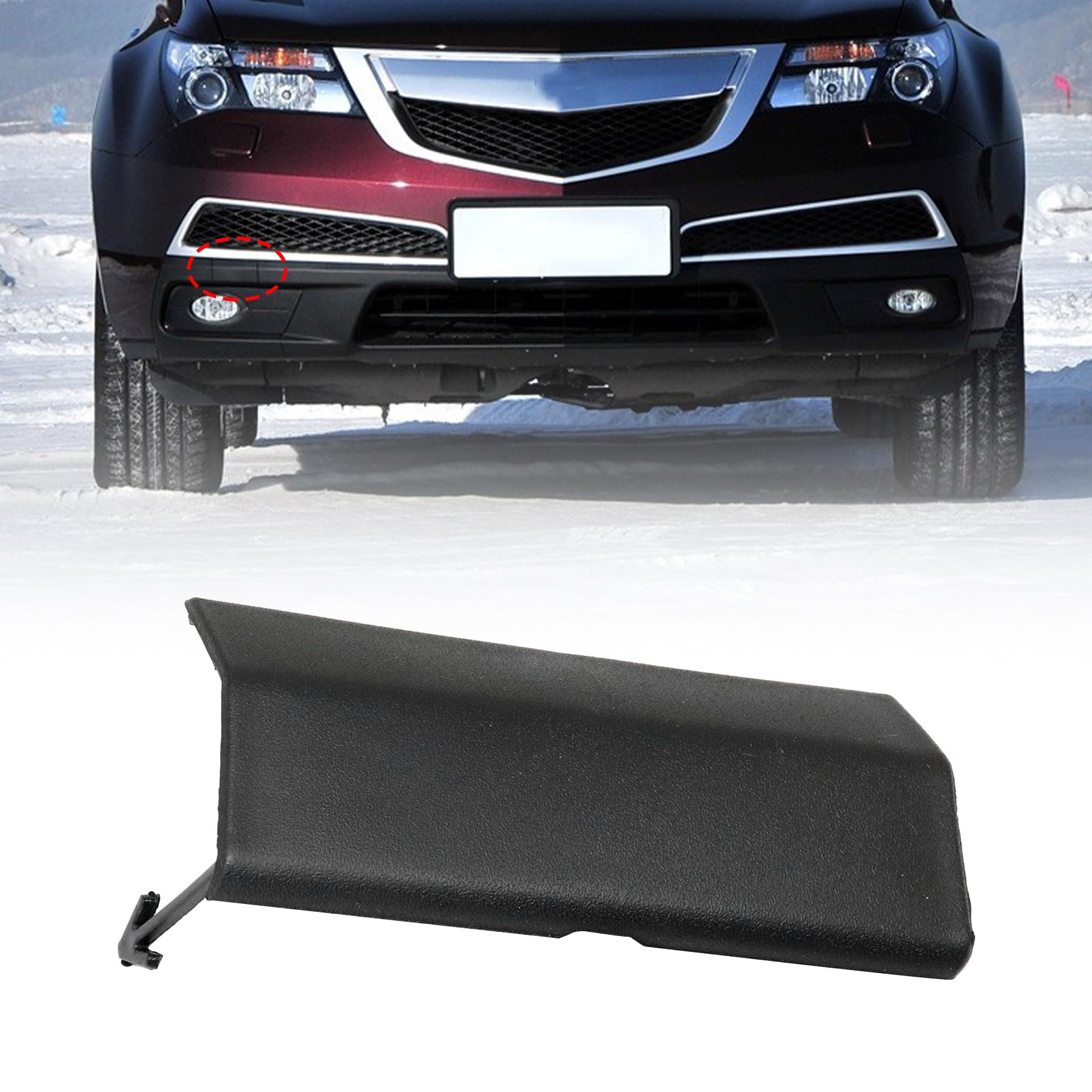 XQSMWF Front Bumper Tow Hook Eye Cap trailer cover Compatible with Honda Acura MDX 2010 2011 2012 2013# 71103-STX-A01 71103STXA01 Front tow hook cover