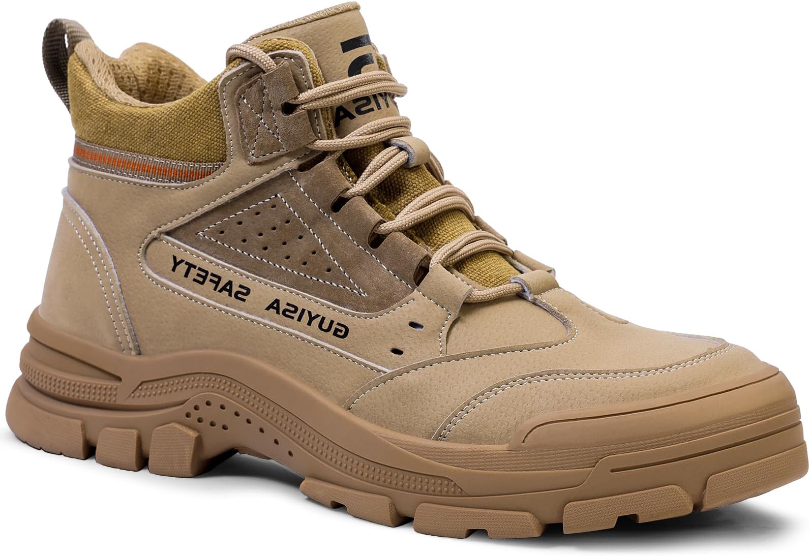 Steel Toe Boots for Men Puncture Resistant Safety Work Boots with Kevlar Midsole Industrial Lightweight Men's Work & Utility Protective Shoes for Construction Warehouse Factory