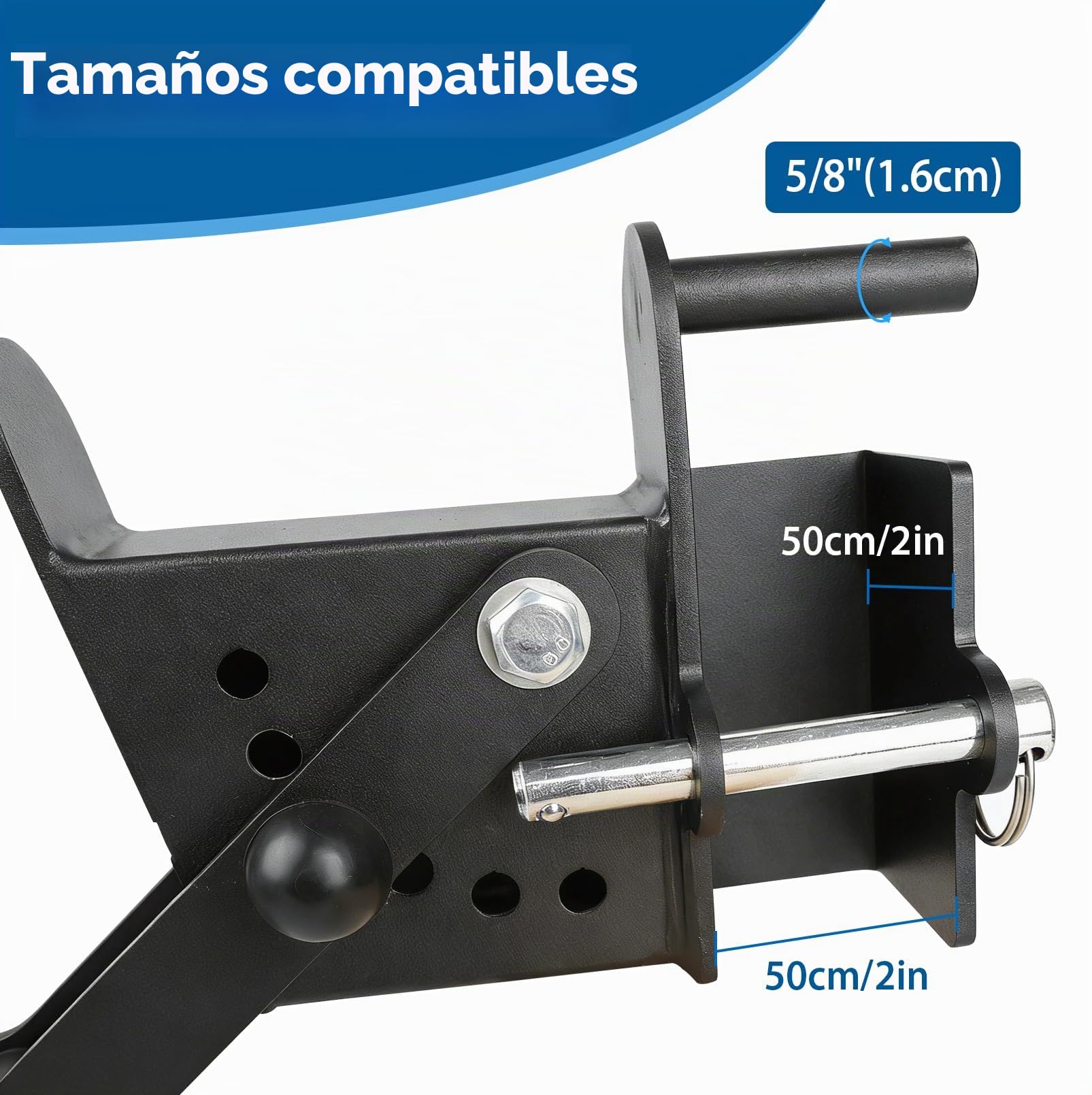 Soporte de extensión de piernas, para Racks de Potencia de 2x2 | compatible con orificios de 5/8" o 1", sujeciones de piernas ajustables, superficie de cuero