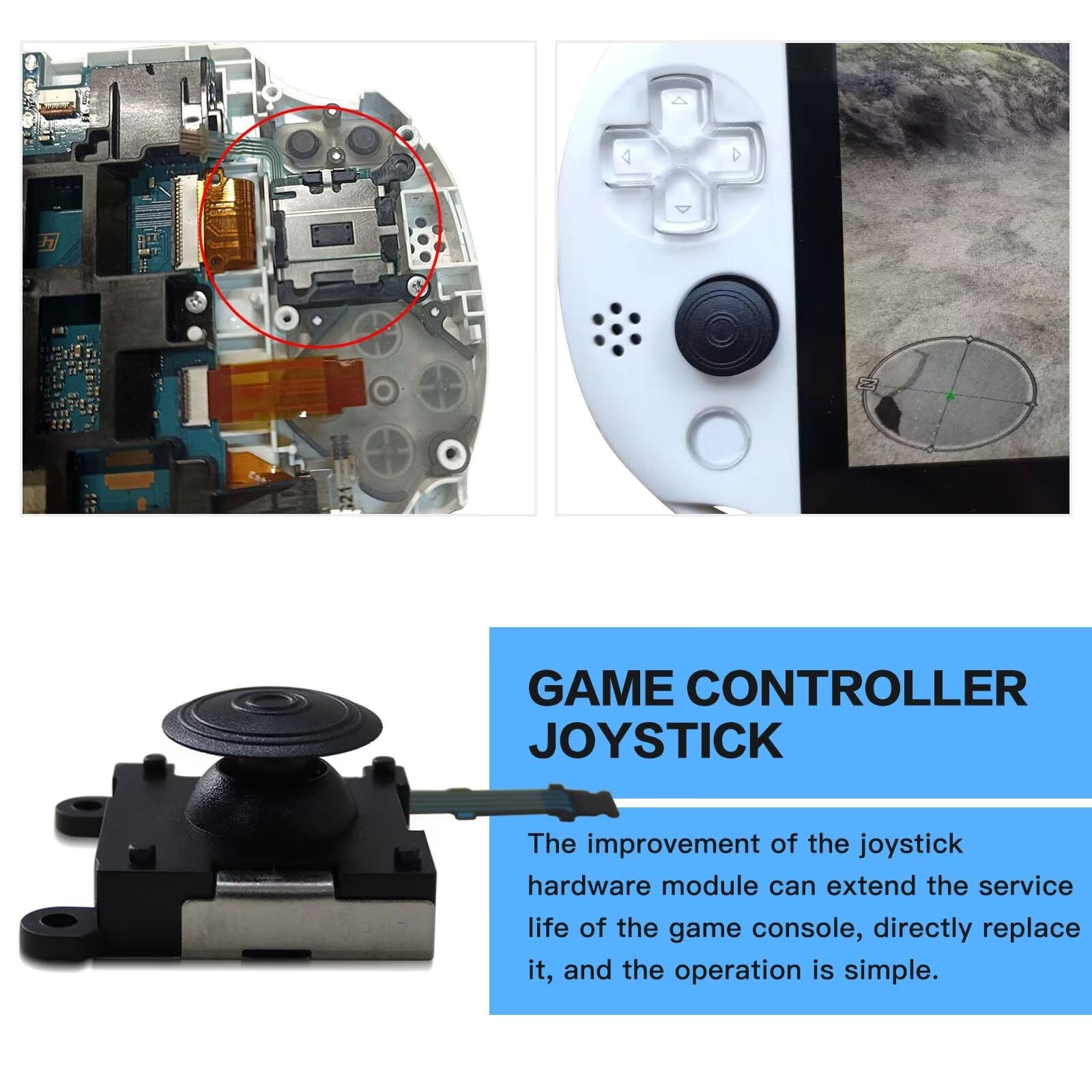 PS Vita 2000用　スーパーファミコンコントローラー風 1X OEM Left Right Analog Joystick Rocker Control Pad Stick for PS