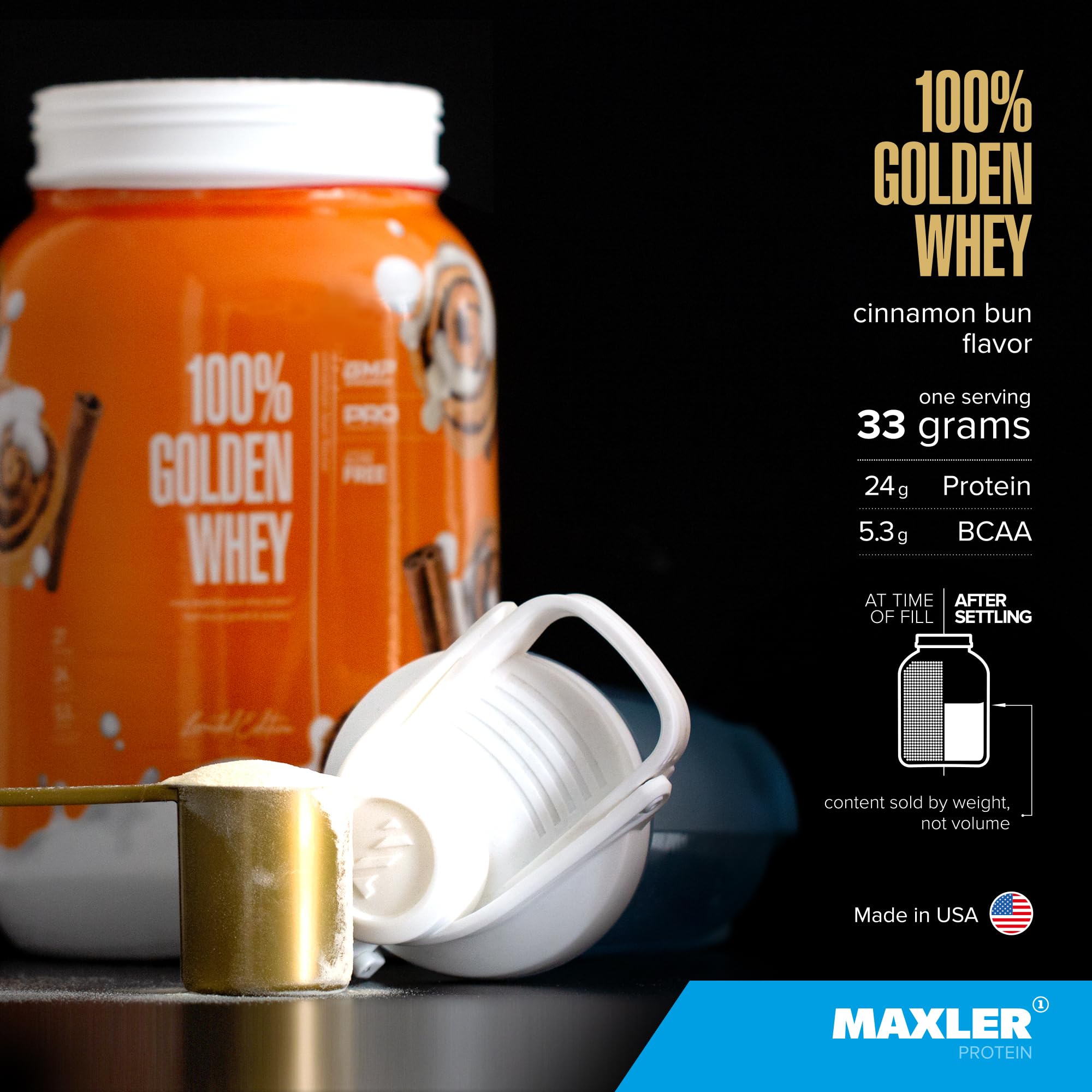 100% Golden Whey Protein - 24g of Protein per Serving - Whey Protein Powder for Pre Post Workout - Fast-Absorbing Whey Concentrate, Isolate & Hydrolysate Blend - Vanilla Ice Cream 5 lb — Amazon image 26