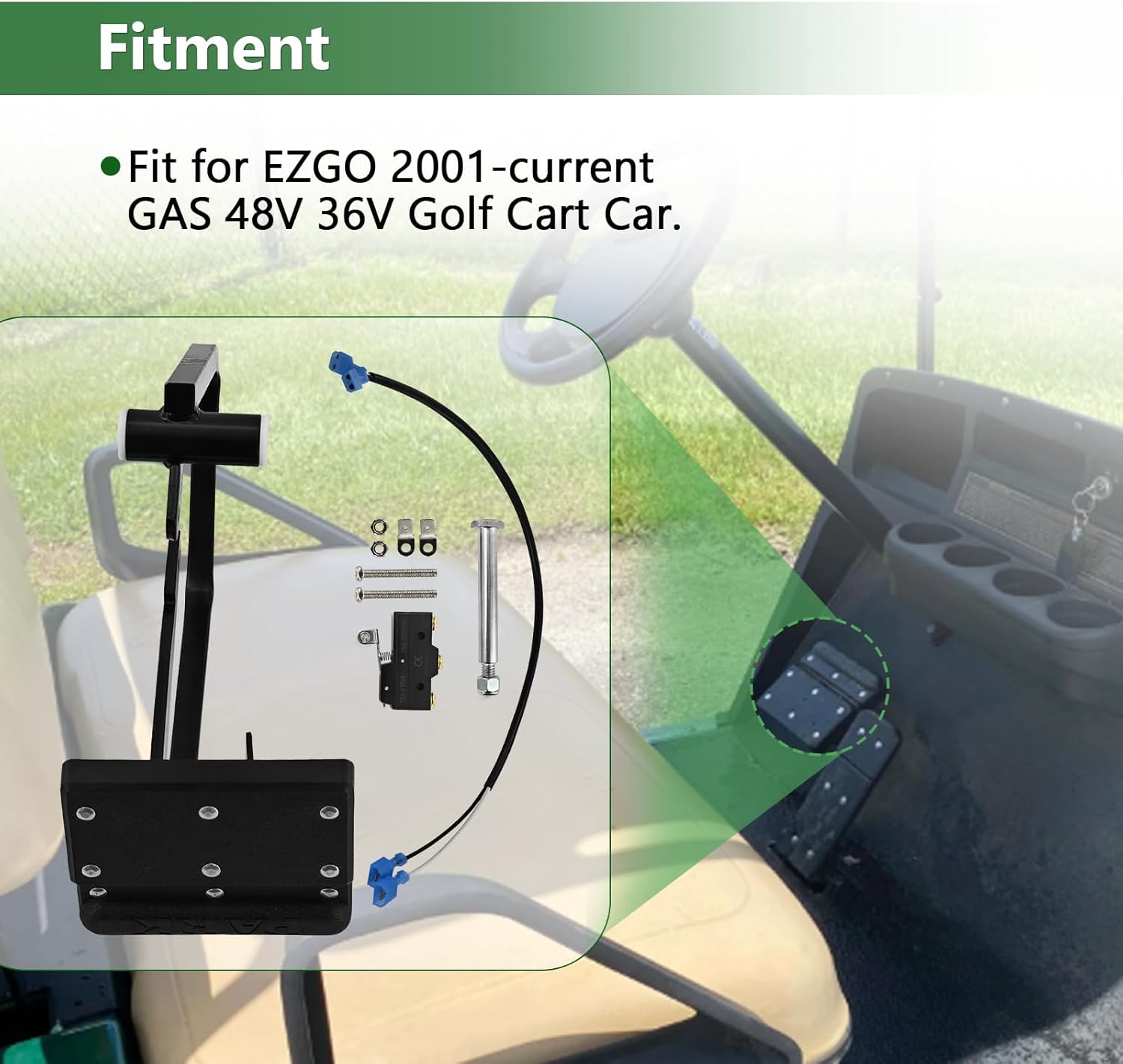 70612G02 Brake Pedal Assembly Fit for EZGO 2001-current Gas 48V 36V 70612-G02 Golf Cart Car