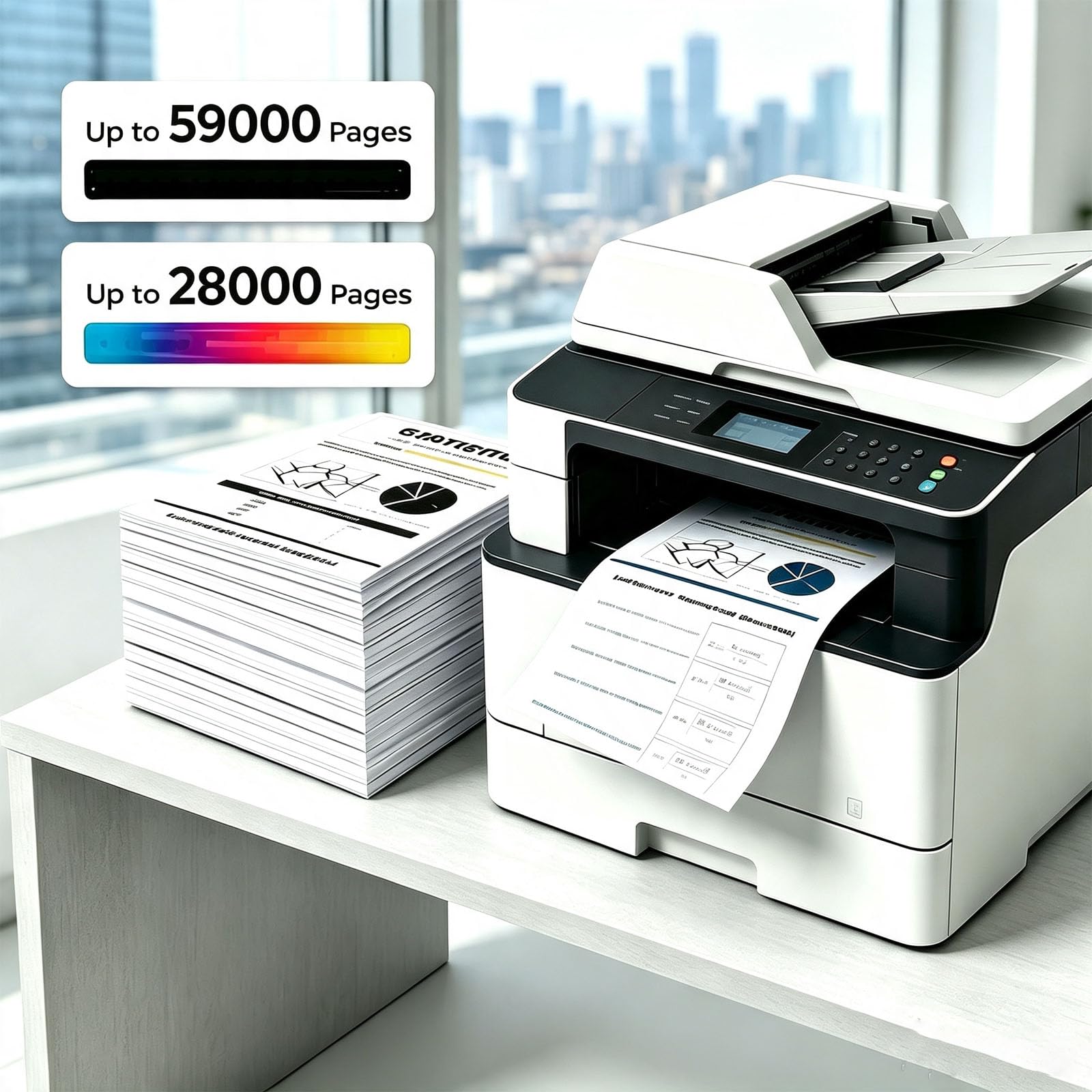Cartuccia di toner di ricambio VersaLink C8130 per stampanti C8135, C8145, C8155, C8170, colori brillanti, chip incluso, nero, 59.000 pagine | ,1 piece
