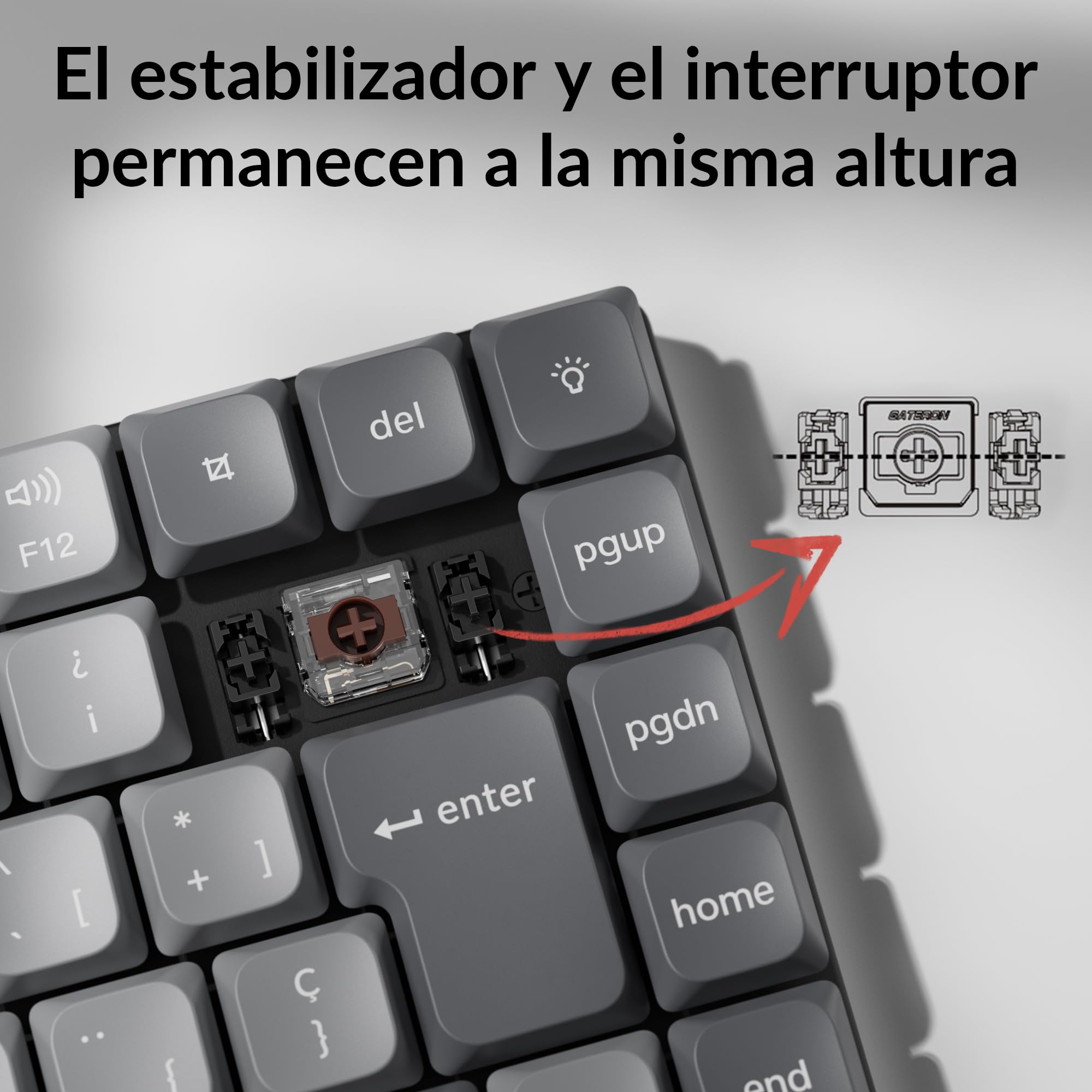 Keychron K3 MAX Teclado Gaming Inalámbrico Ultrafino, ISO-ES, Switch Marrón | 2,4 GHz/BT 5.1/USB-C, Programación con QMK/Launcher, Teclas LSA de Perfil Bajo en PBT, Teclado Español para Mac, Win y Linux