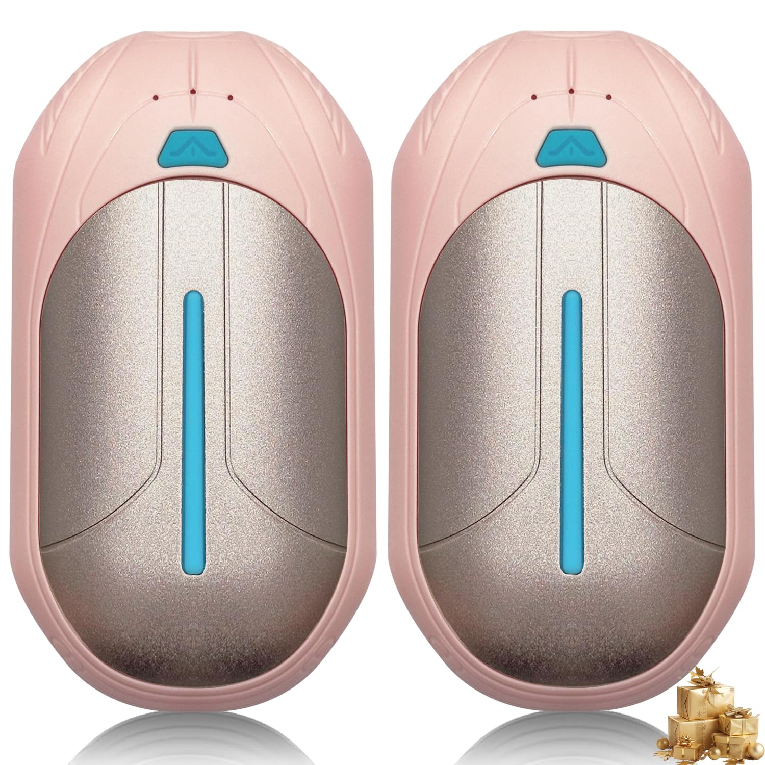 Hand Warmers Rechargeable 2 Pack,Electric Hand Warmer 6000 mAh Battery,20Hrs Long Heating Portable Pocket Size Heater,Gift for Christmas,Hunting,Skiing,Hiking,Camping