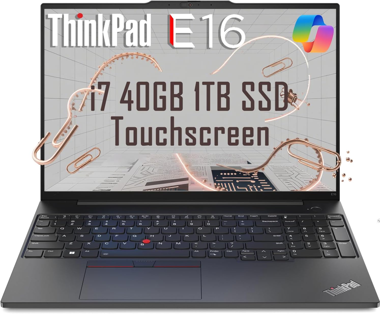 Lenovo ThinkPad E16 Business Laptop (16″ FHD+ Touchscreen, Intel 10-Core i7-1355U, 40GB RAM, 1TB SSD) Backlit KB, Fingerprint, 1080P RGB Webcam, Thunderbolt 4, Ethernet, Win 11 Pro w/ AI Copilot Lenovo ThinkPad E16 Business Laptop (16″ FHD+ Touchscreen, Intel 10-Core i7-1355U, 40GB RAM, 1TB SSD) Backlit KB, Fingerprint, 1080P RGB Webcam, Thunderbolt 4, Ethernet, Win 11 Pro w/ AI Copilot