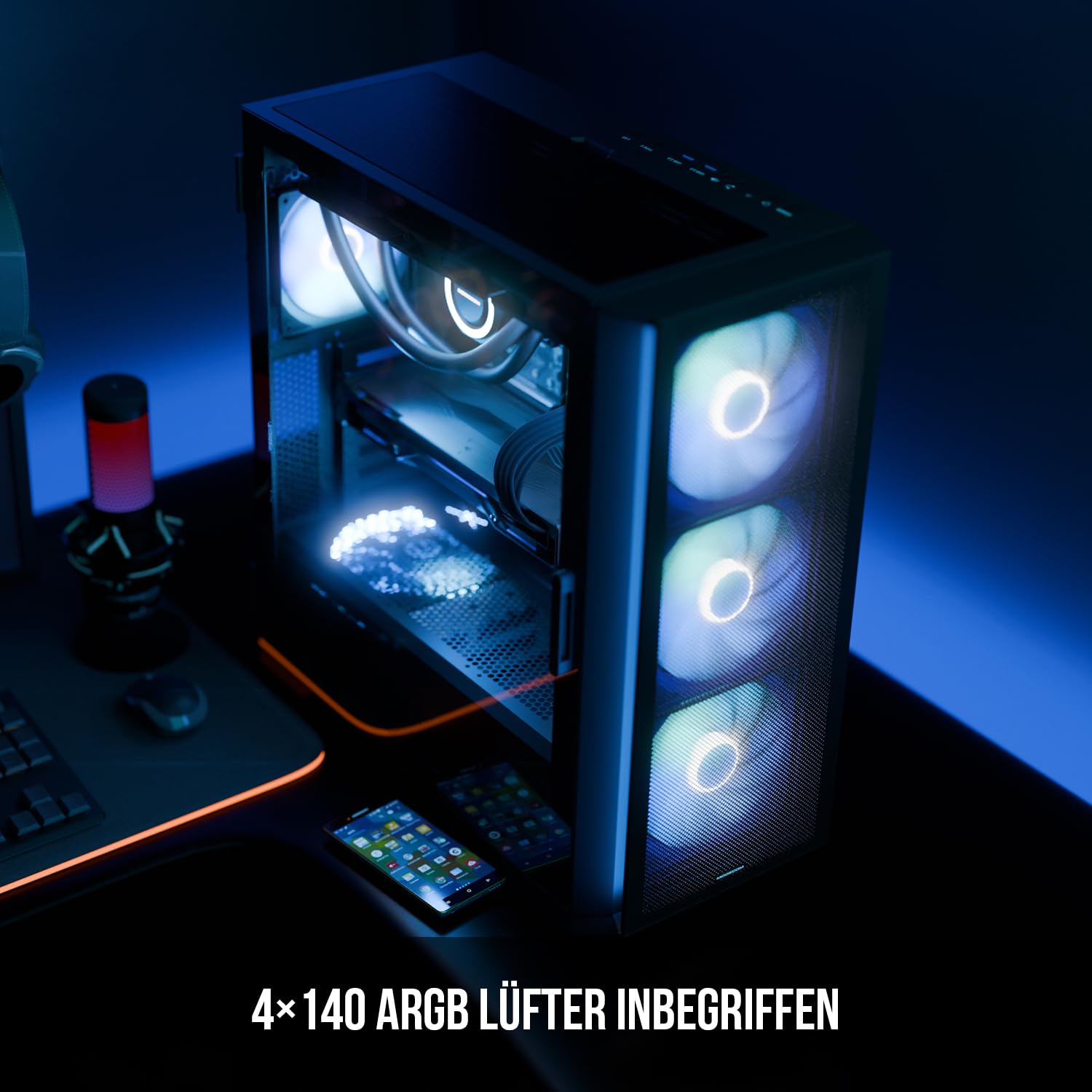 MODECOM HORIZON ARGB Flow MIDI USB 3.0 X 2 CYPE-C computer case