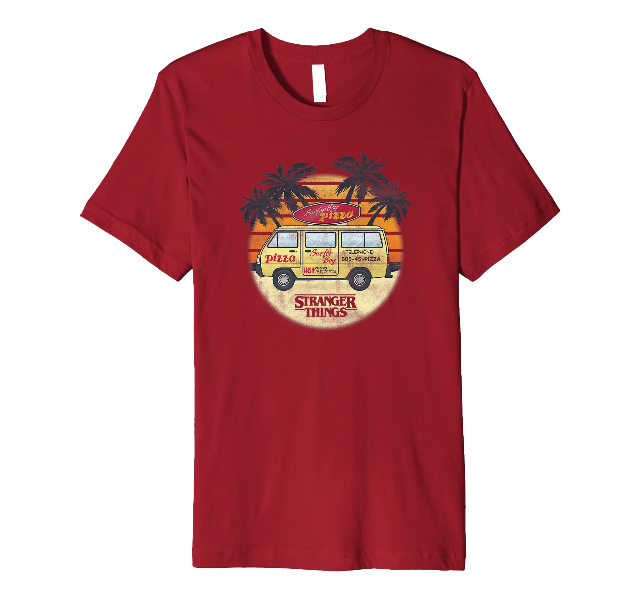 Stranger Things 4 Surfer Boy Pizza Van Premium T-Shirt
