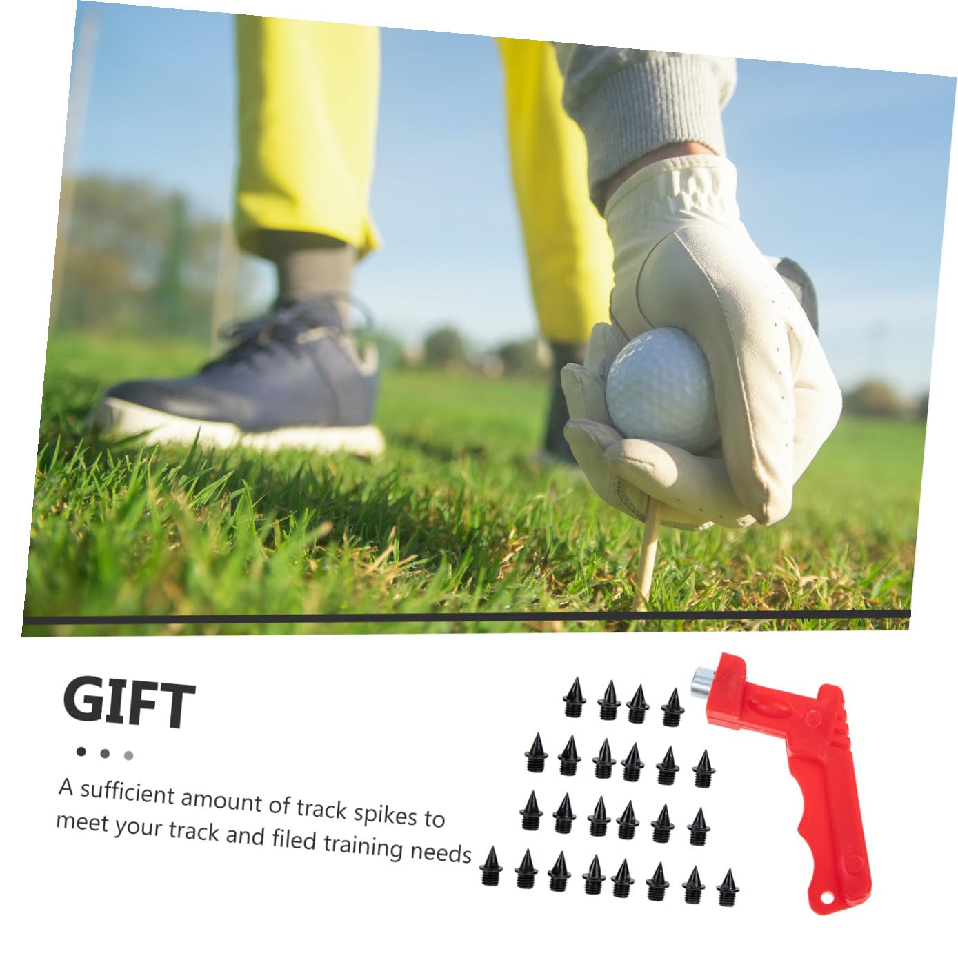 UPKOCH Set Da Golf Scarpe Punte Da Golf Picchi Di Pista Borchie Scarpe a Spike Punte Delle Scarpe Presa Spichi Di Scarpe Del Golf Tacchetti Per Scarpe Acciaio Carbonio Nero