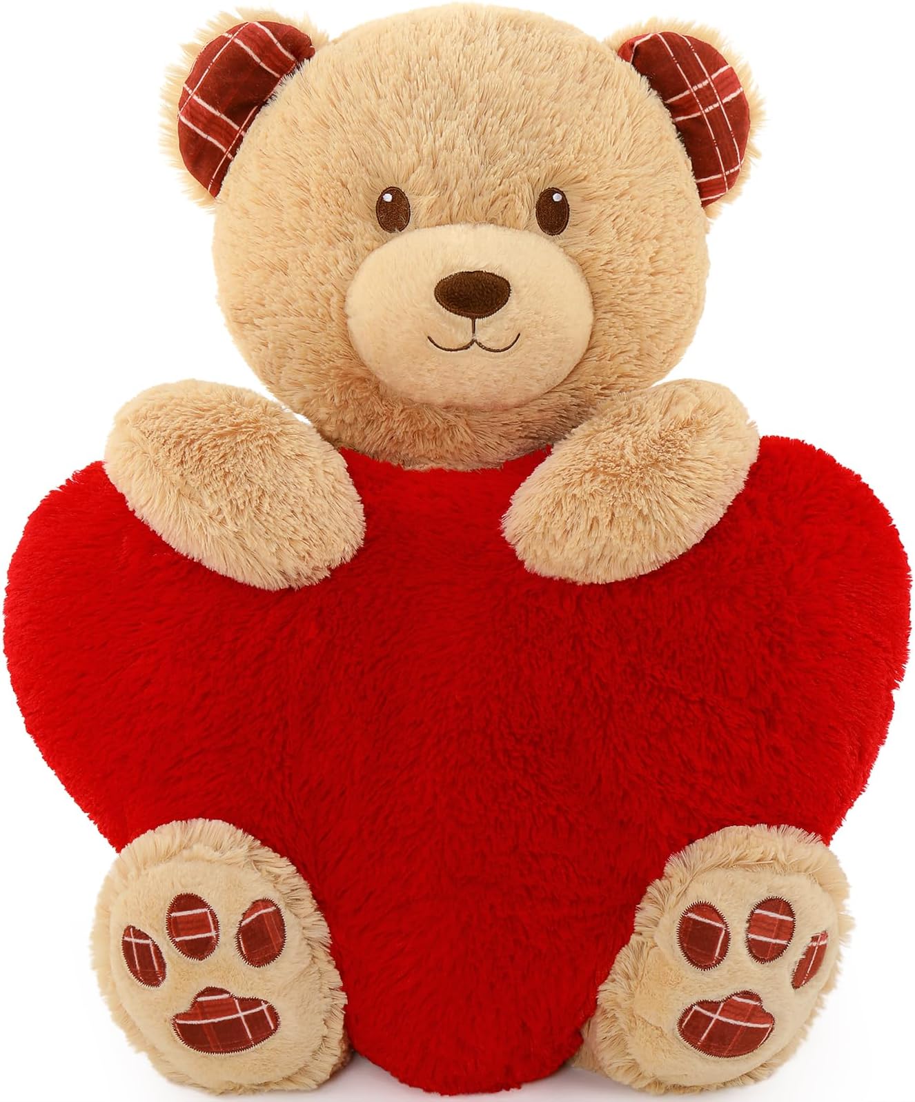 MaoGoLanBig Valentines Teddy Bear Stuffed Animal, Soft and Cuddly Giant Teddy Bear Plush with Big Red Heart,Valentines Gift for Kids,Girlfriend,Boyfriend,Lover,28 inches