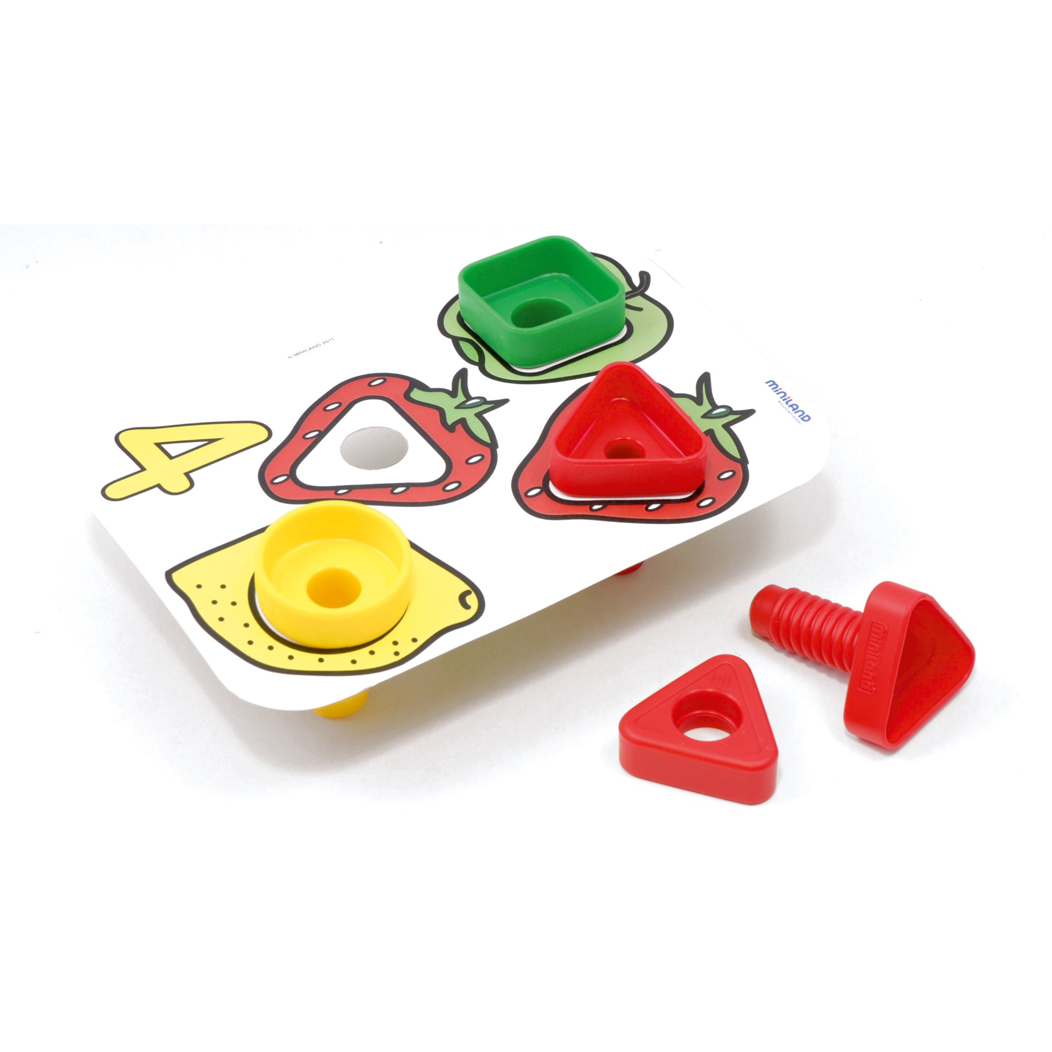 Miniland - MLE31759 - Jeu de 72 écrous et boulons éducatifs