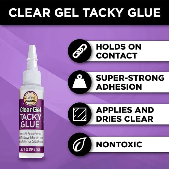 Aleene's Tacky 5-Piece Trial Pack, All Purpose Glue for Crafts and DIY Projects, Includes Original Tacky Glue, Clear Gel, Quick Dry, and Fast Grab Adhesive, .66 fl oz 5-Pack
