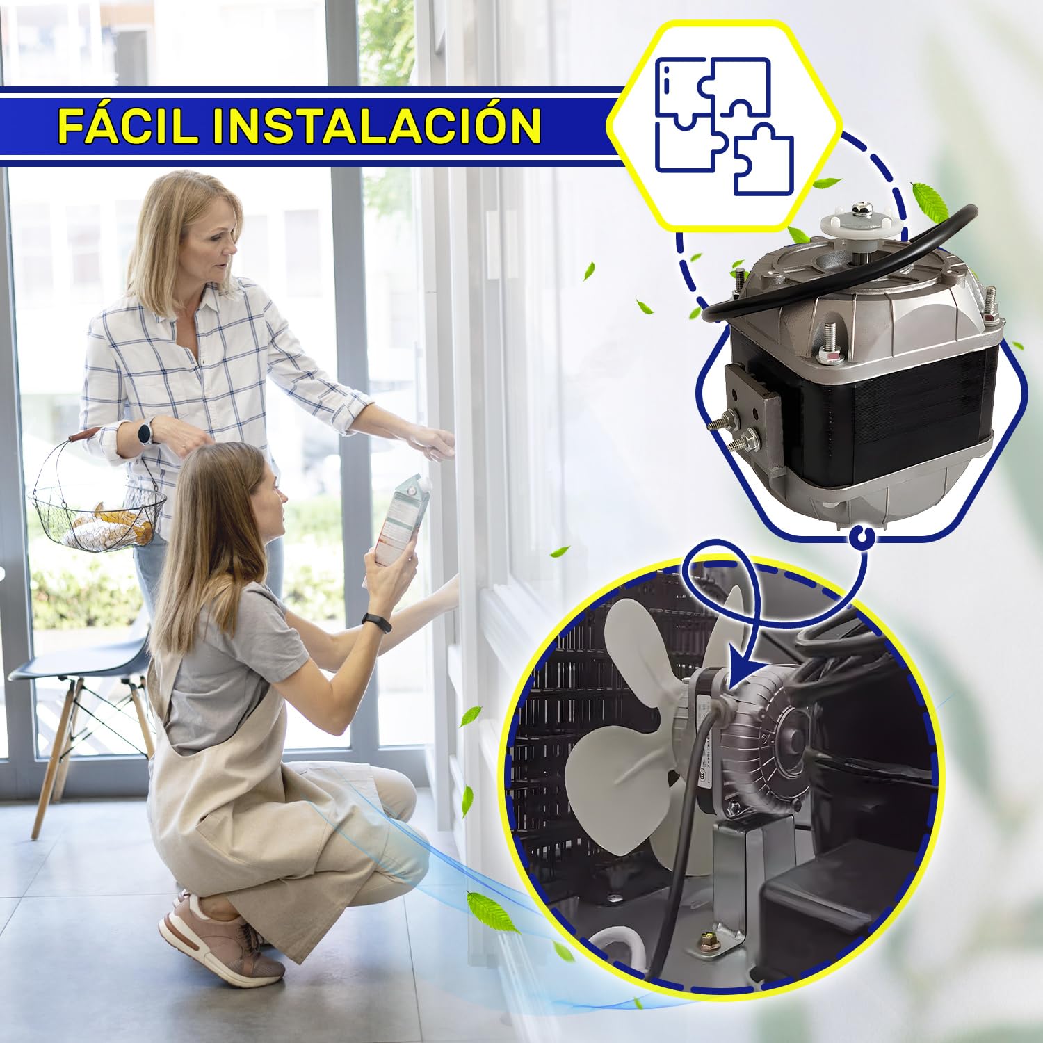 Motoventilador Universal 25W 230V para Congelador y Frigorífico - Garantía de 10 Años - MONTERAL