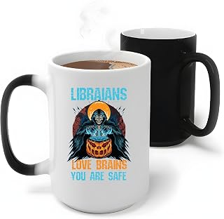 Halloween Gift Ideas for Librarians Brains You Are Safe Swea 11oz 15oz Color Changing Mug