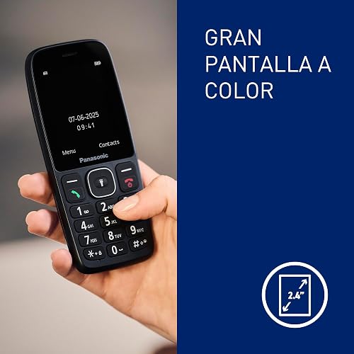 Panasonic KX-TF400EXB 4G User-Friendly Button Phone, VoLTE, 200 Hours Reliable power with Standby mode, USB-C Charging, 2.4-inch Display, Bluetooth, LED Flashlight, Camera, IP44 Waterproof, Black - 3