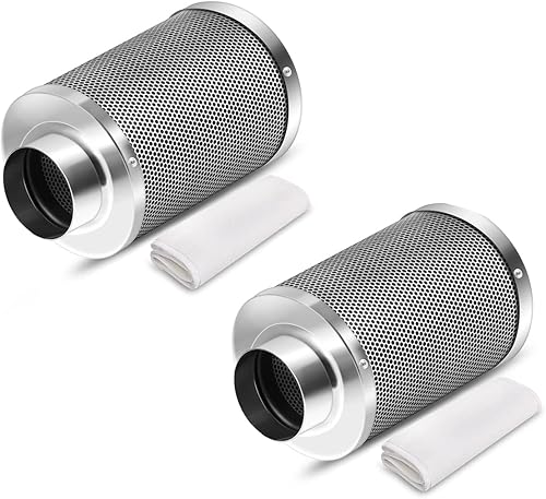 Miniatura 16 de iPower Filtro de carbono de aire de 4 pulgadas con Australia Virgin C para ventilador de conducto en línea, tienda de campaña, control de depurador