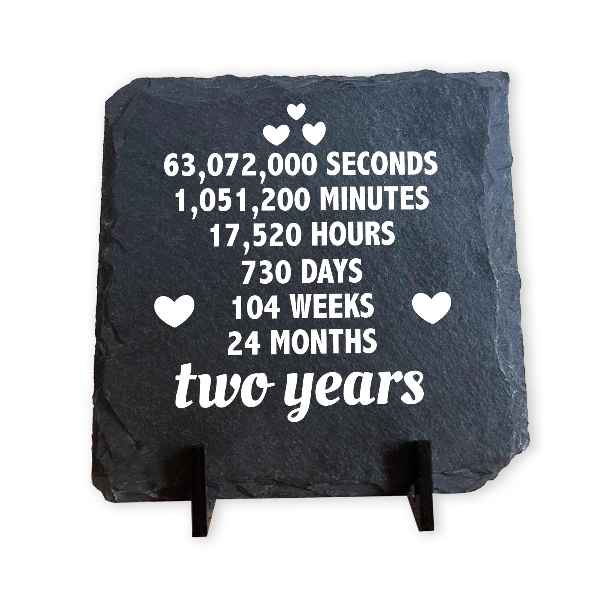 Red Ocean 2nd Anniversary For Husband Wife SLATE Sign Novelty 2 Years Together For Boyfriend Girlfriend 2nd Anniversary Idea Couple Keepsake
