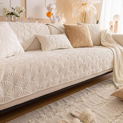 Funda para sofá esquinero de 3214 plazas, en forma de L, protector de sofá de terciopelo grueso, protector de sofá antideslizante, lavable y