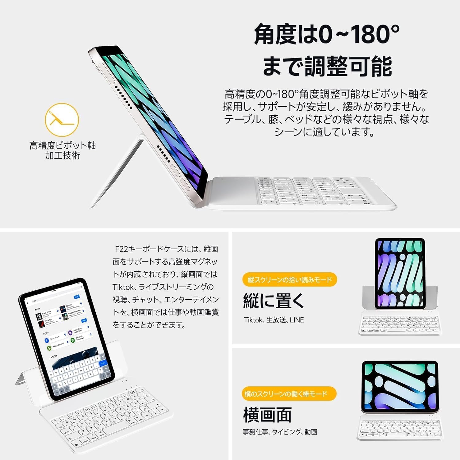 HOU 対応 iPad mini 6/7（A17 Pro）キーボード Amazon.co.jp: HOU 対応 iPad mini 6/7(A17 Pro)キーボード付きケース