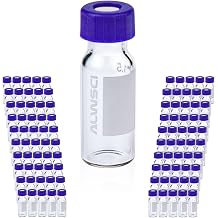 2ml Autosampler Vial, 9-425 HPLC/GC Sample Vials with Screw Caps, 100 PCS