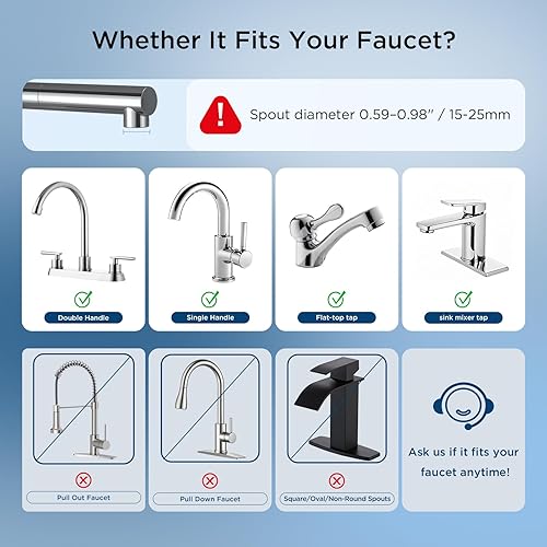 Miniatura 3 de ANGEL CF30 Filtro de agua para grifo de fregadero, sistema de filtración de agua de montaje en grifo, reduce el 98% de cloro, plomo y óxido, probado