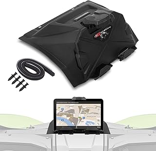 Newruiheng Electronic Device Tablet Phone GPS Holder Mount Storage Box Organizer Tray Compatible with Kawasaki Teryx KRX 1000 Accessories 2020-2023 (Black)