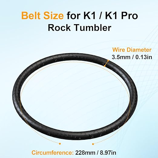 KEEPOW Lot De 5 Ceintures De Rechange Compatibles Avec KomeStone Rock Tumbler K1 & K1 Pro & K3 (ne Convient Pas Pour Les Gobelets K2 Elite Rock