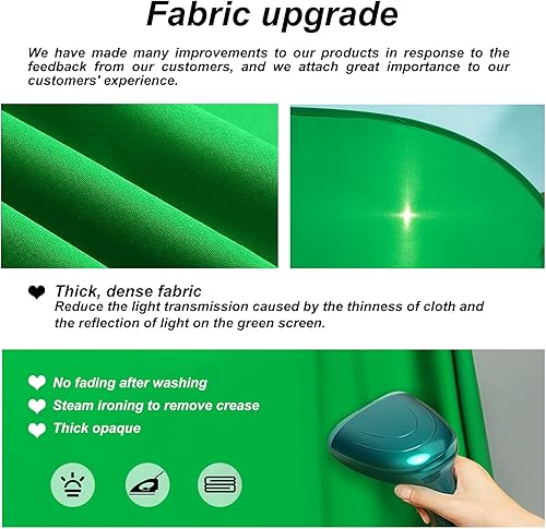Miniatura 3 de Silla de pantalla verde portátil, telón de fondo verde de 59 pulgadas con soporte, fondo verde plegable de doble cara, llave croma, para