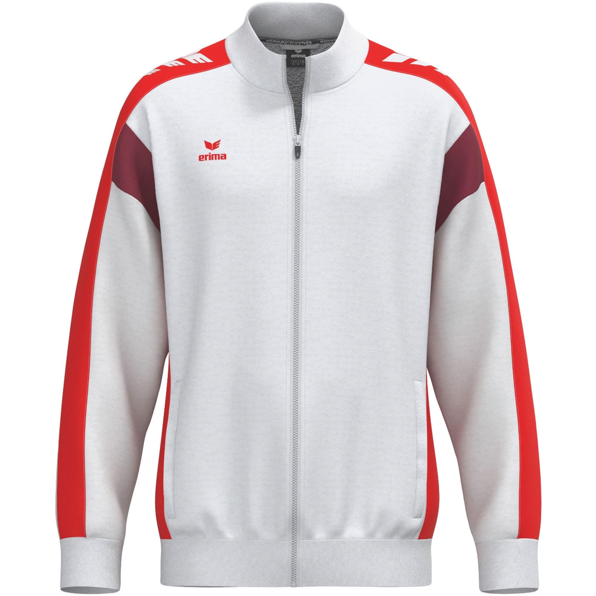 Erima Unisex Celebrate 125 Training Jacket (1032599), white/red, 3XL