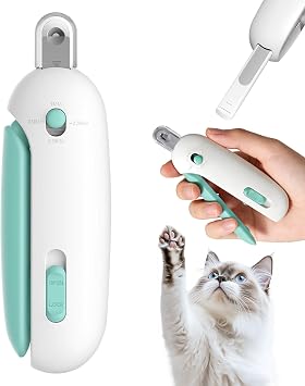 Cat Nail Clippers with Safety Guard, 1 Pcs Blue Cat Claw Clippers, Stainless Steel Cats Nail Clippers, Suitable for Small Cats, Puppies and Small Animals Blue