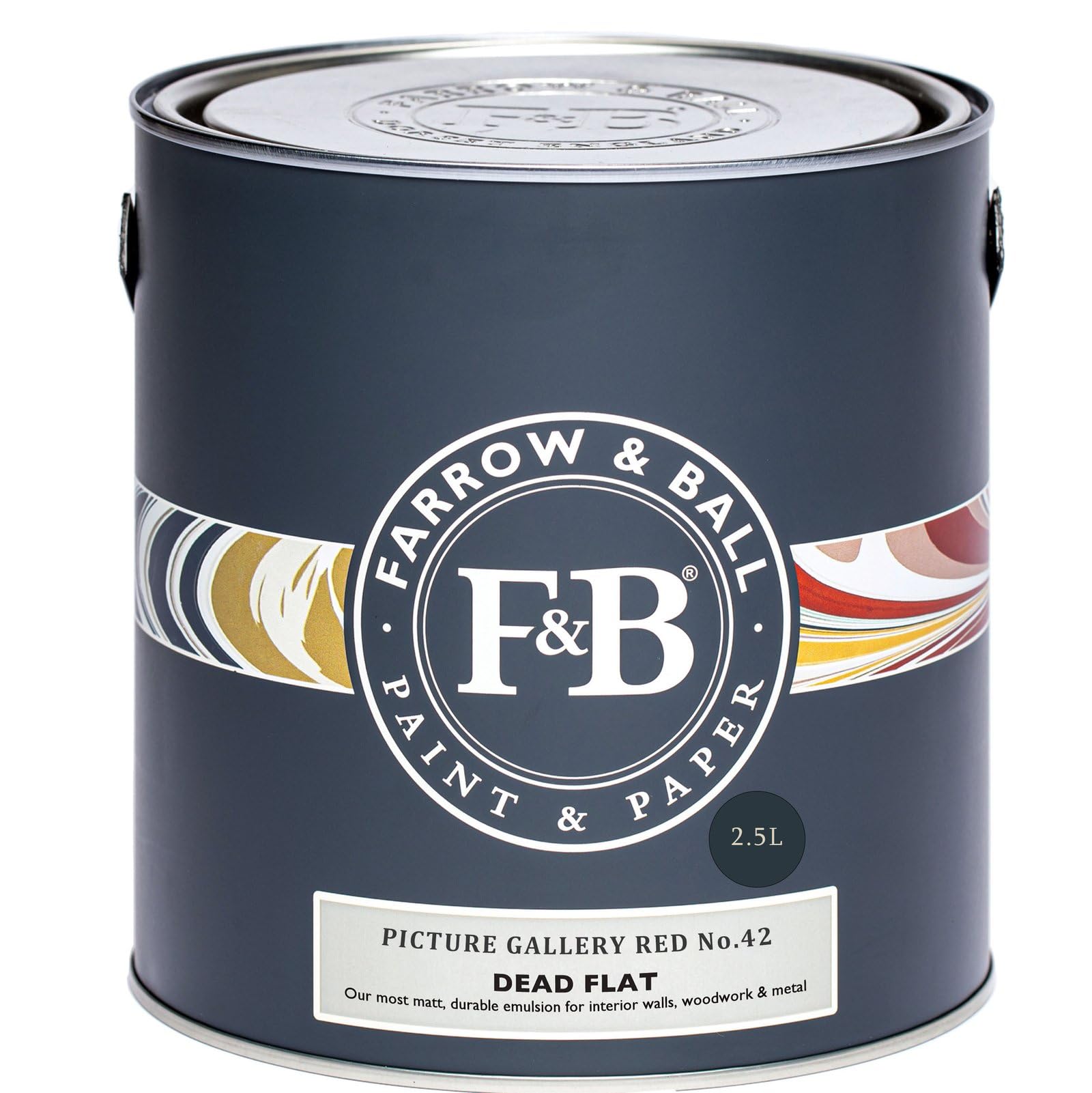 FARROW & BALL NEW DEAD FLAT 42 PICTURE GALLERY RED 2.5L