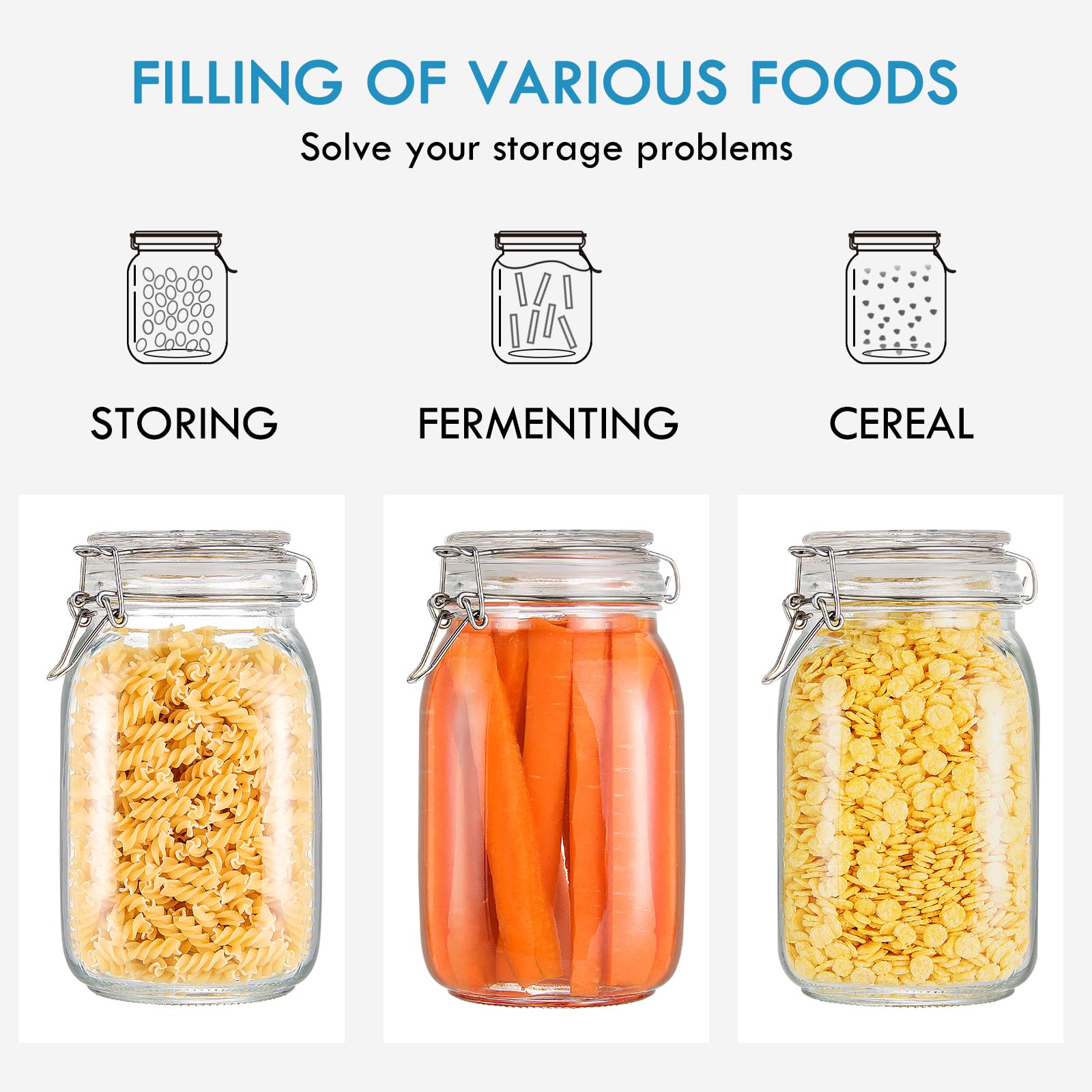 Bocal De Rangement En Verre Avec Couvercle En Liège Bocaux De