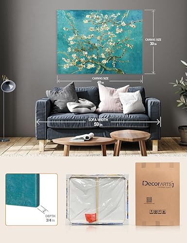 Vista 68 de DECORARTS - Almond Blossom Tree - Vincent Van Gogh Art Reproduction. Giclee Canvas Prints Wall Art for Home Decor 30x24