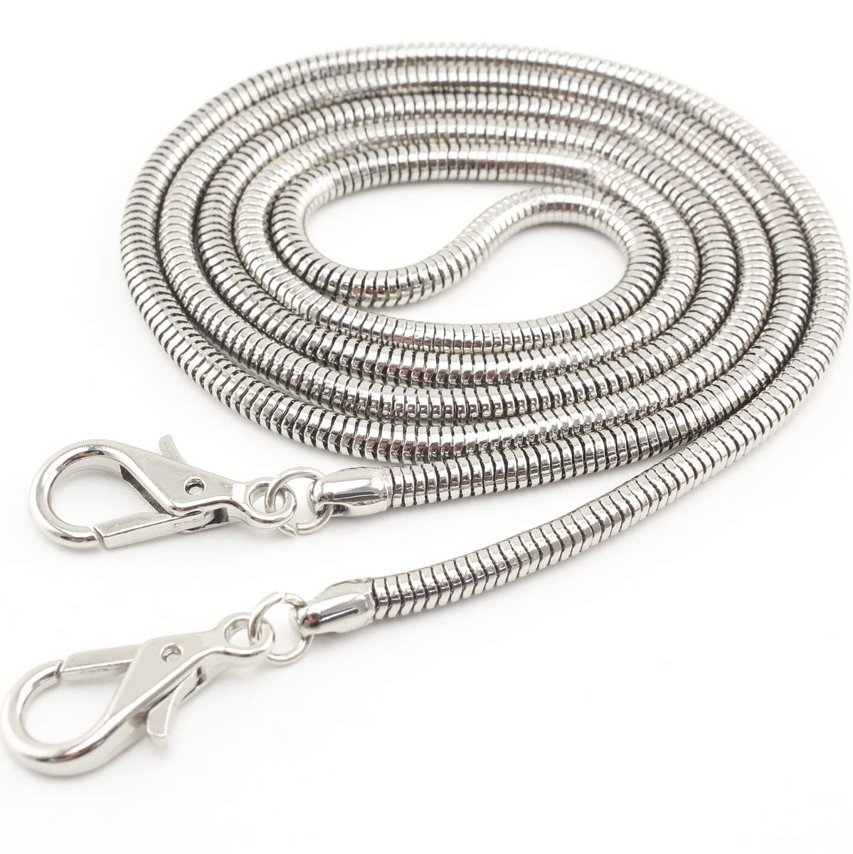 106cm Copper Cross Body Metal Purse Chain Purse Chain Strap for Bag Handle Bag Handbag and Purse Making Chain Replacement Nickel K109