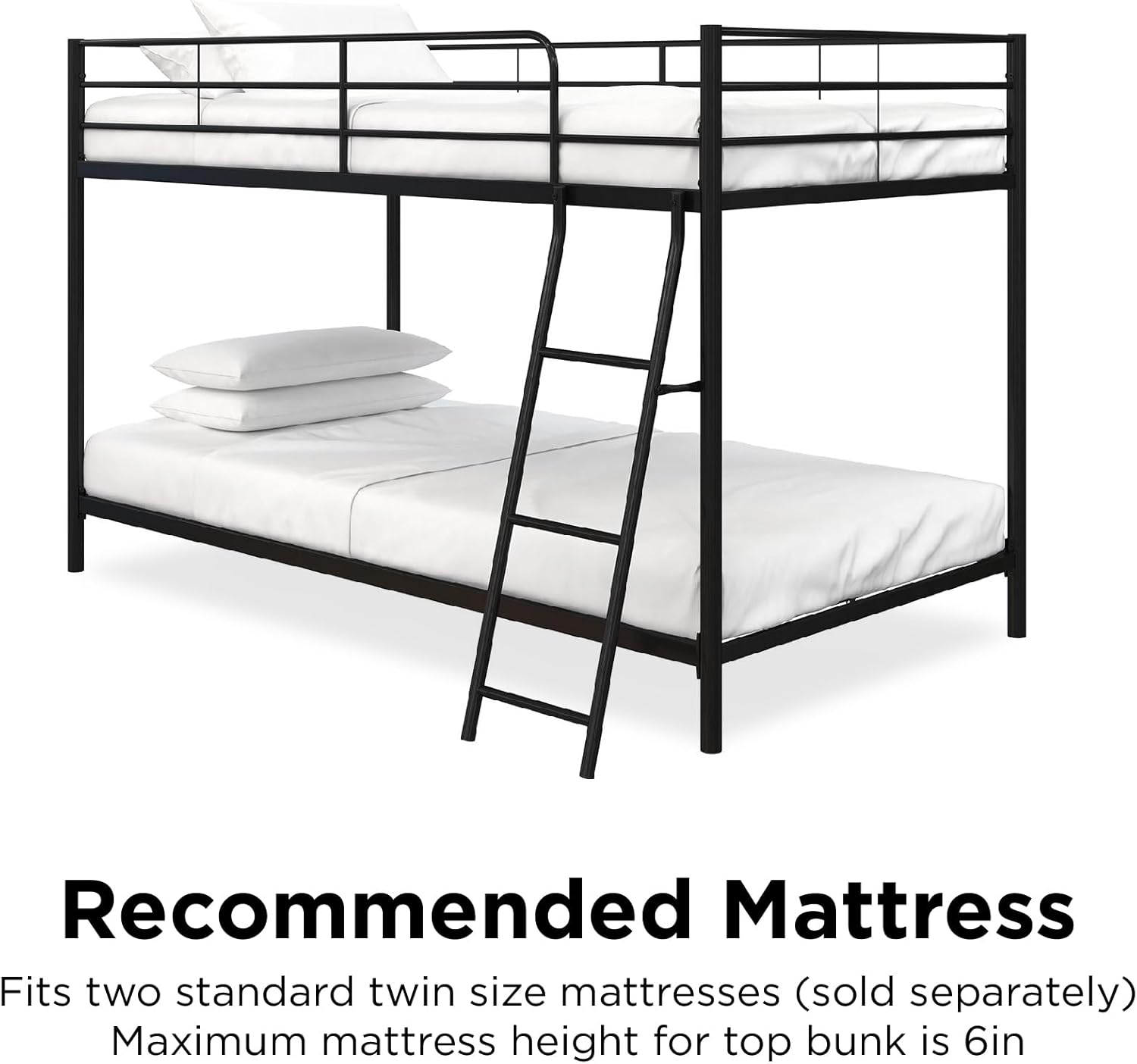 Recommended mattress height for top bunk