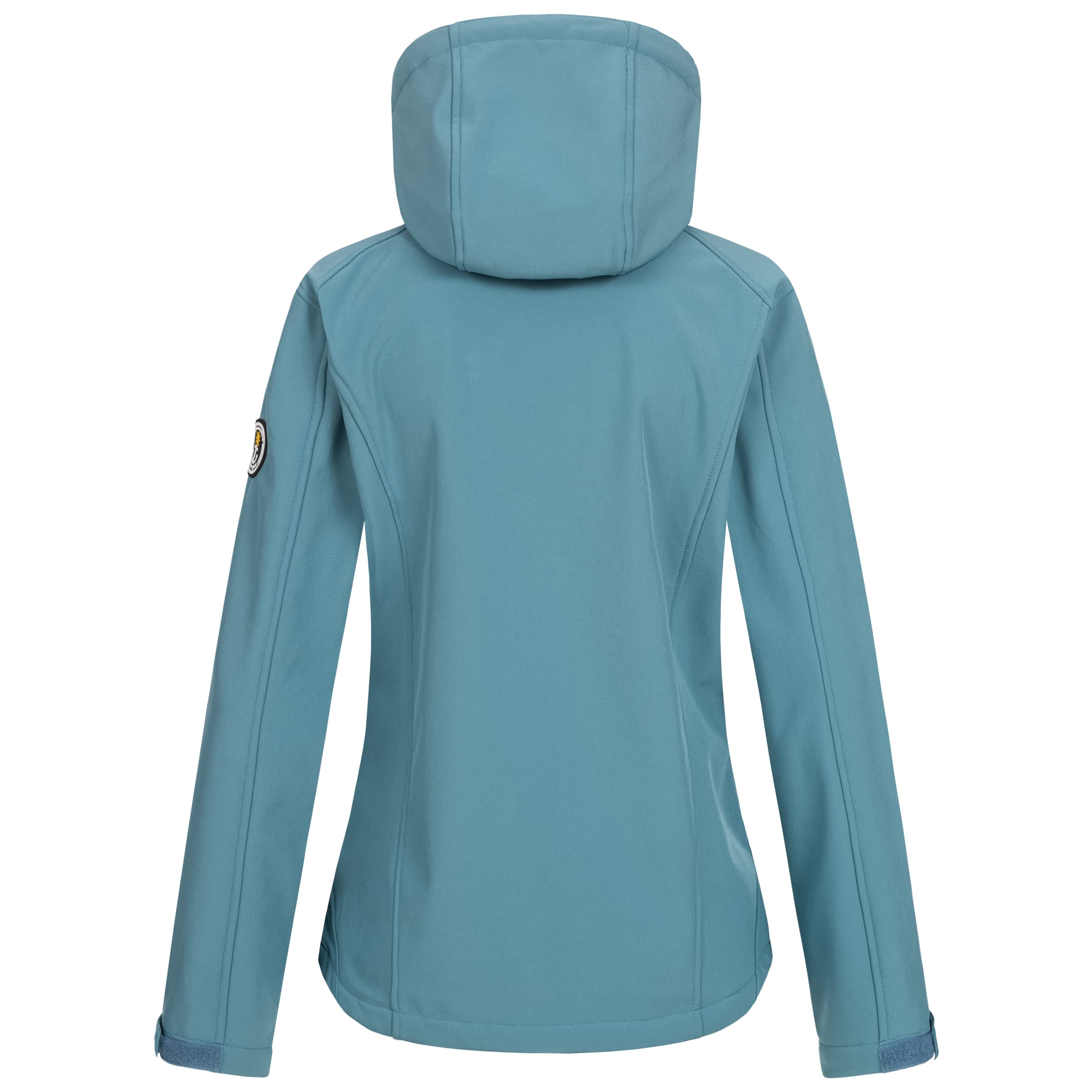 Ankerglut Kurtka softshell Kobiety Damska Kurtka Softshell Z Odpinanym Kapturem Z Podszewką, Kurtka Przejściowa Windbreaker #Ankerglutfreude