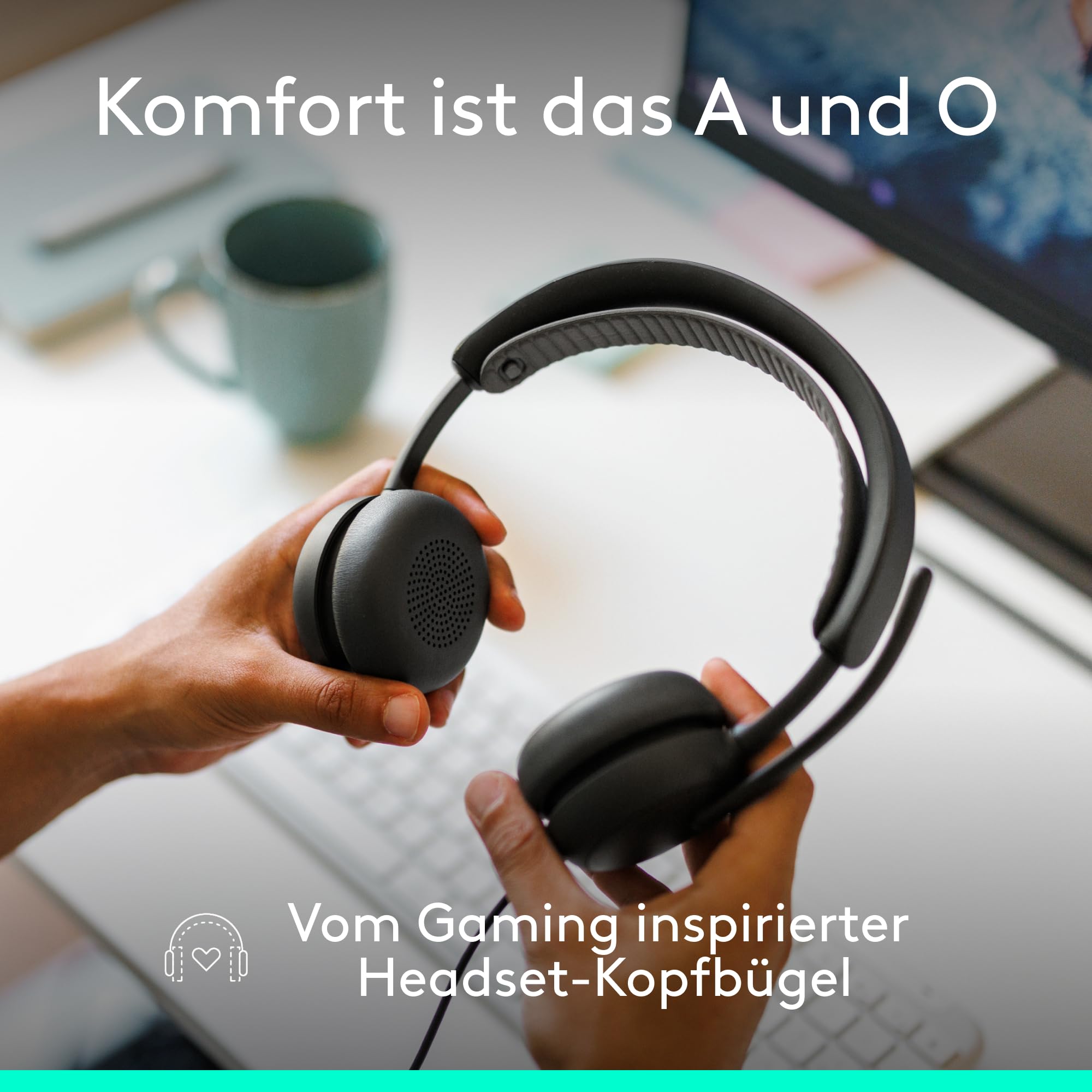 Logitech Zone Wired 2 – Headset mit Geräuschunterdrückung