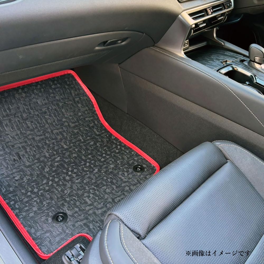 Amazon | 協和産業 RAV4 フチ高 ラバー フロアマット 黒地 フチ赤仕様