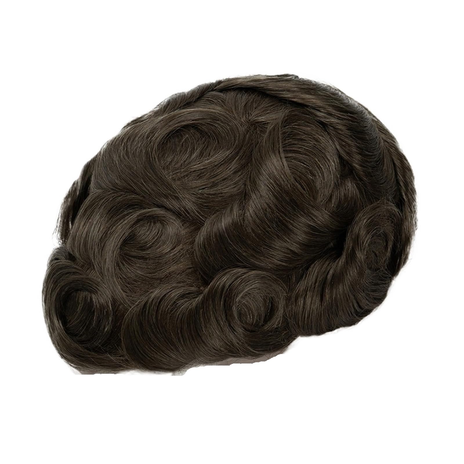 Tupecik męski Men Swiss Lace Human Hair Prosthesis Replacement System | Breathable Men's Capillary Prothesis Toupee(6#,7x9)