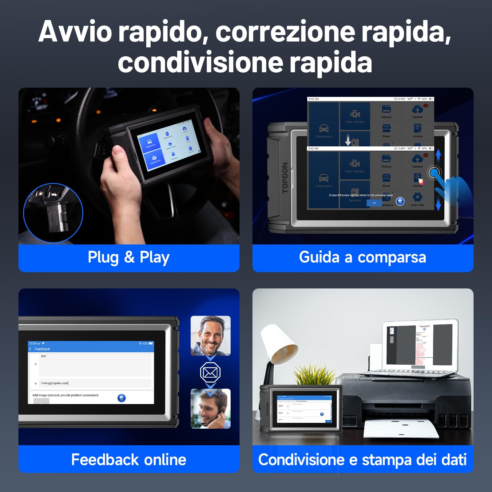 TOPDON ArtiDiag800 BT 2, strumento di diagnostica per tutti i sistemi, oltre 28 funzioni di manutenzione, controllo bidirezionale, wireless Bluetooth, 2 Anni di Aggiornamenti Inclusi