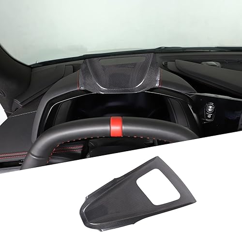 Miniatura 3 de Cubierta de fibra de carbono real para panel de instrumentos superior para Chevrolet Corvette C8 Stingray 2020-2024, marco de tablero superior de