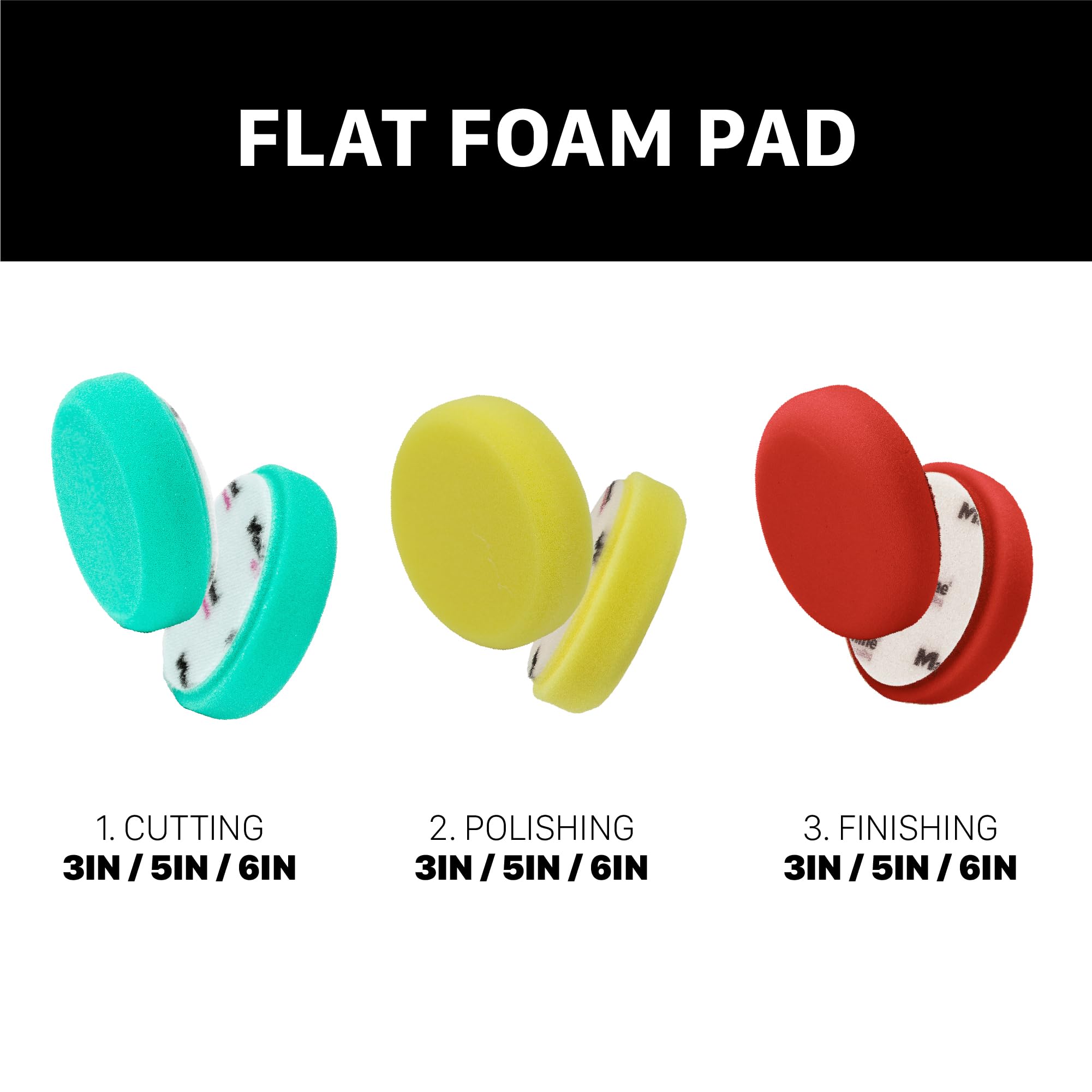 Snapklik.com : 3” Universal Flat Foam Polishing Pad Hook & Loop ...