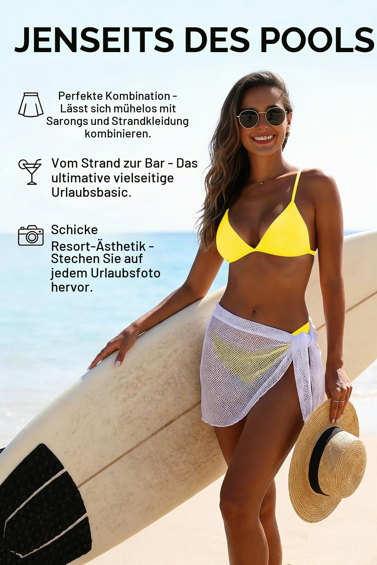 Aqua Eve Zweiteiliger Damen-Bikini, hoch geschnitten, Triangel-Badeanzug, freches Bikini-Set