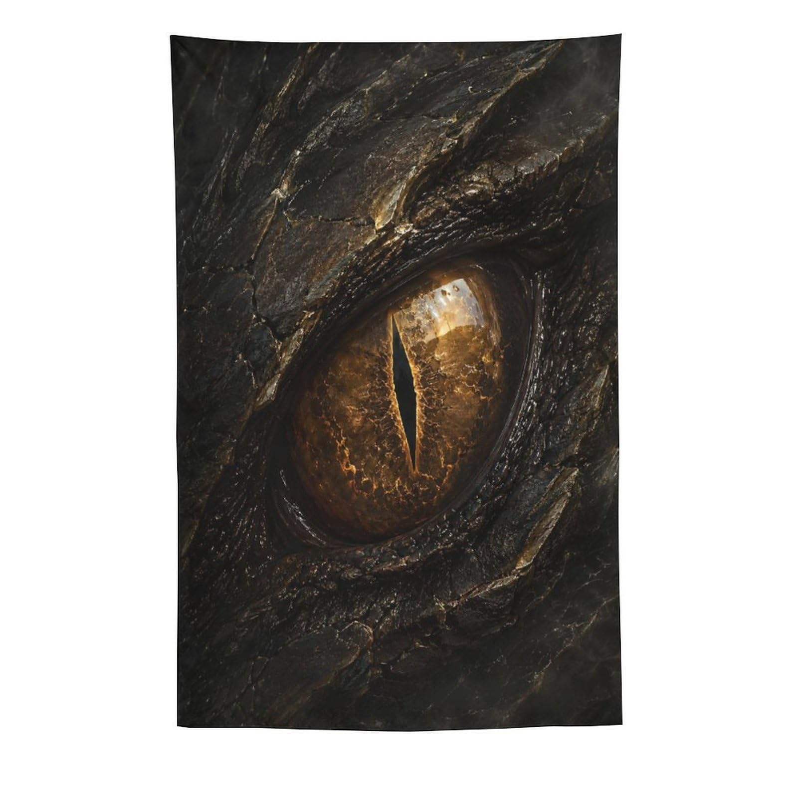 H3B8U2Y5 Golden Dragon Eye Wall Tapestry, Surrealist Style, Reading Corner
