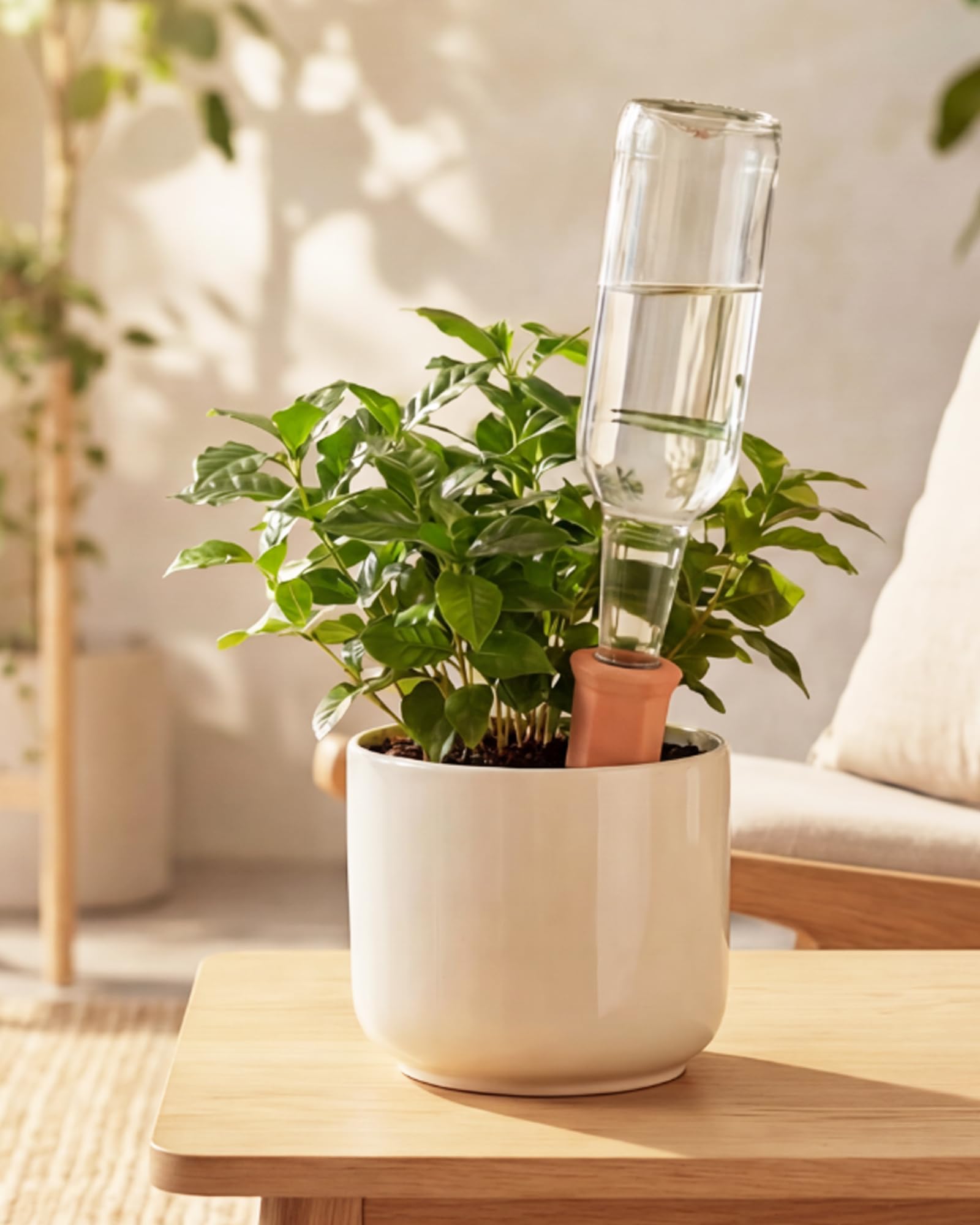 Bamworld Ollas d'Arrosage 6 Pièces Cônes d'Irrigation en Terre Cuite, Système Autonome Goutte à Goutte pour Plantes, Arrosage Automatique pour Vacances Jardin Intérieur et Extérieur