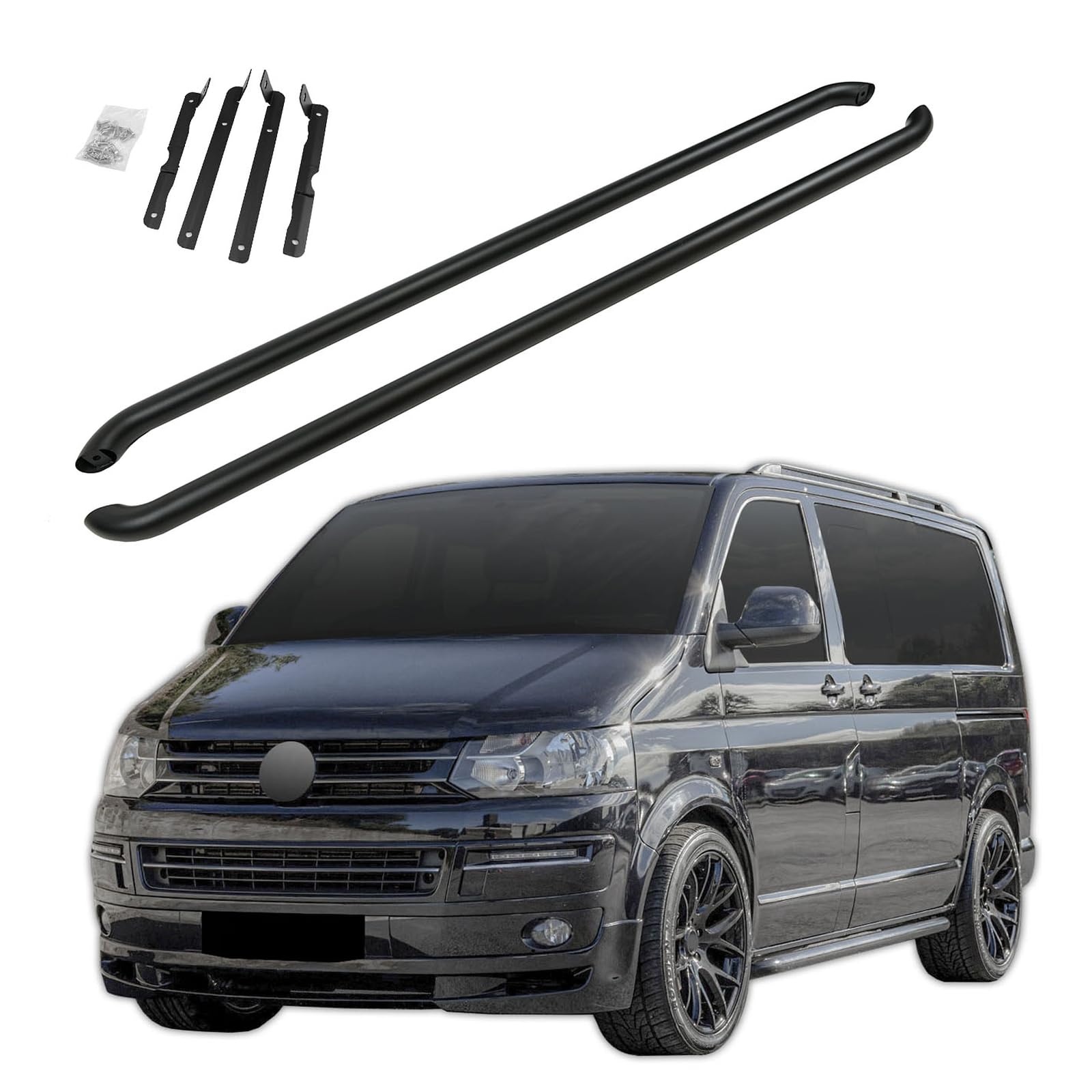 J&J AUTOMOTIVE Marche-Pieds Latéraux Volkswagen Transporter T5 Swb